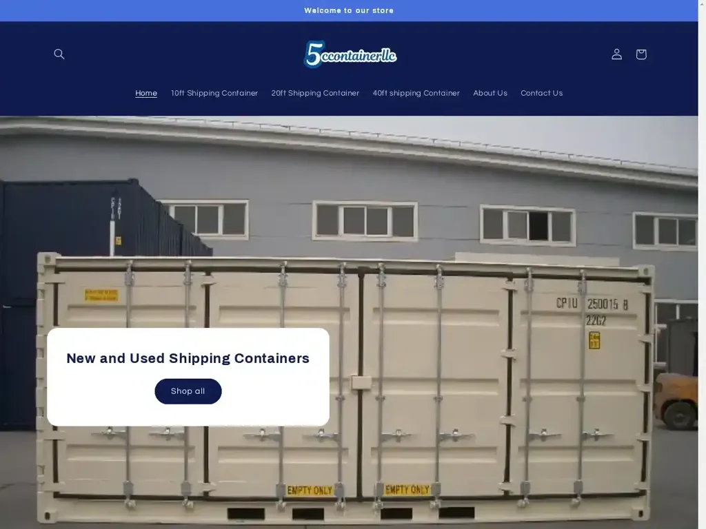 Screenshot of 5ccontainerllc.shop taken on Thursday the 26th of December 2024