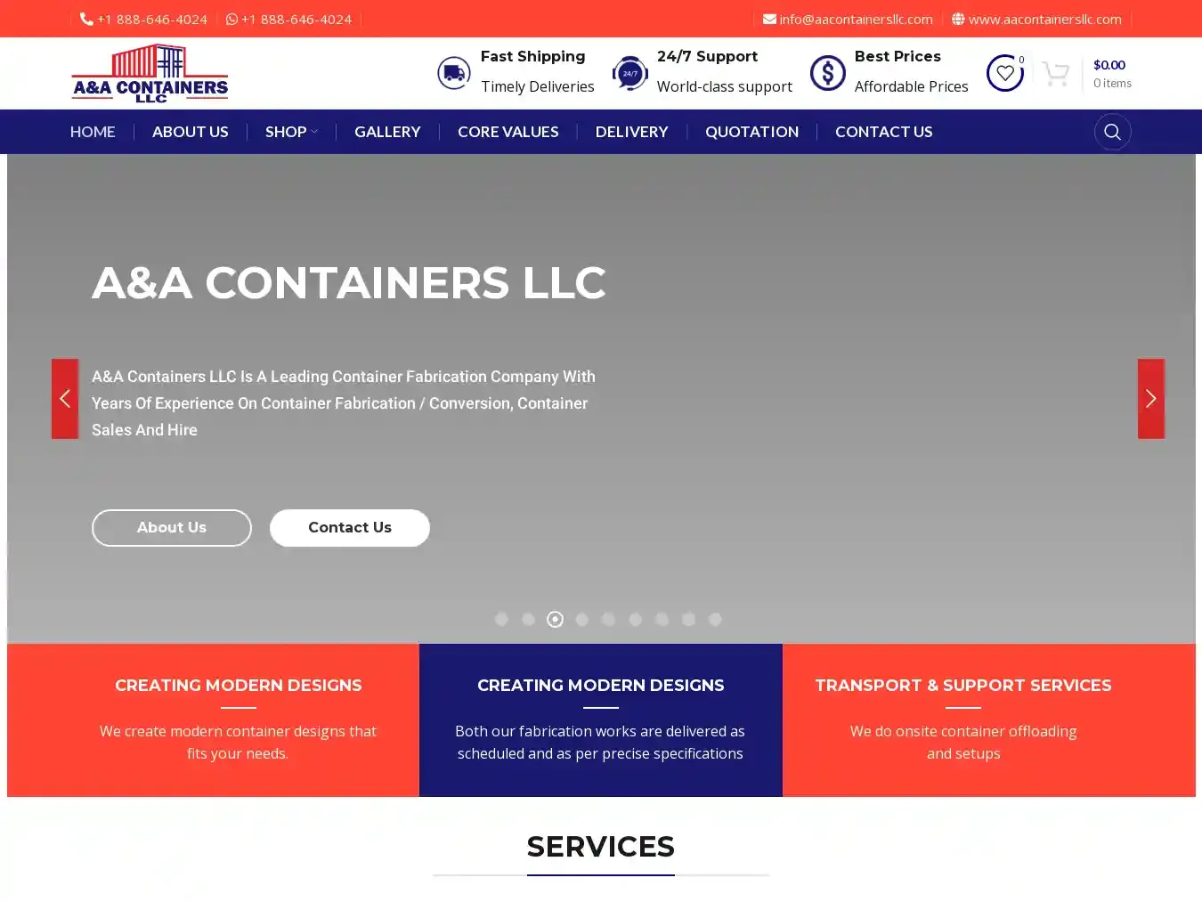 Aacontainersllc.com Fraudulent Container website.