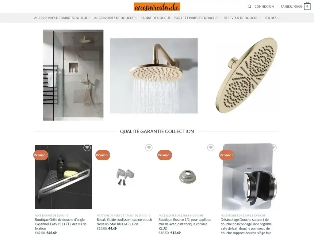 Screenshot of Accessoiresdouche.com taken on Wednesday the 26th of June 2024