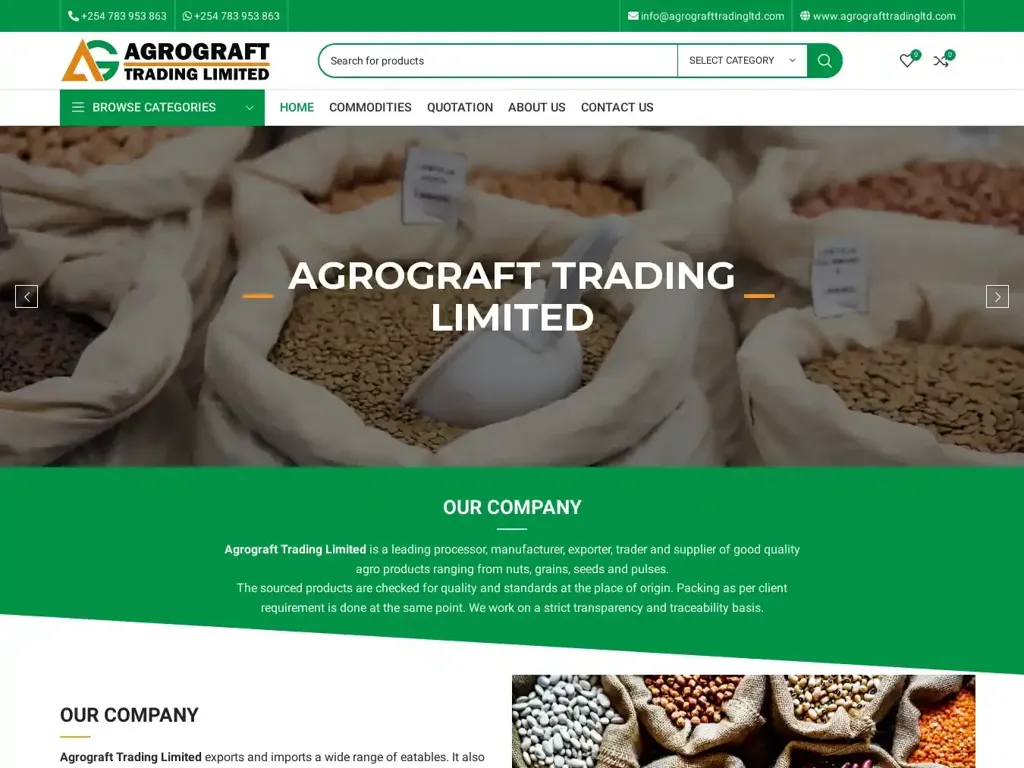 Screenshot of Agrografttradingltd.com taken on Thursday the 4th of January 2024