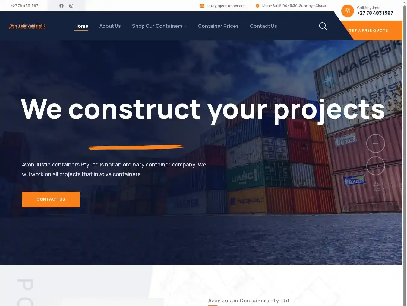 Ajcontainer.com Fraudulent Container website.