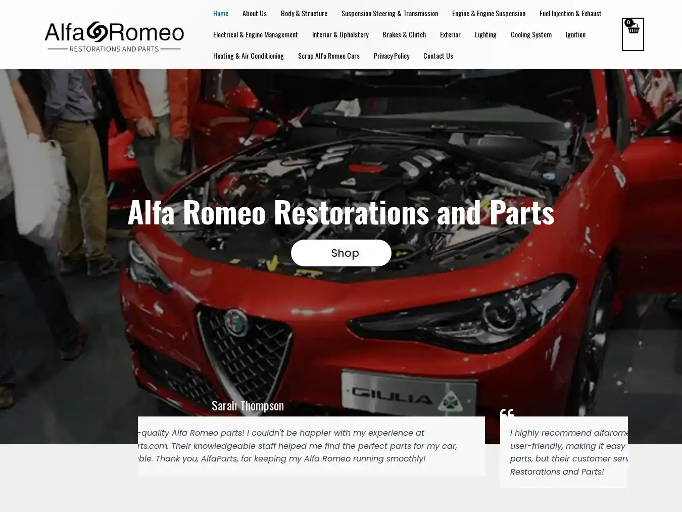 Alfaromeorestorationsandparts.com Fraudulent Automobile website.
