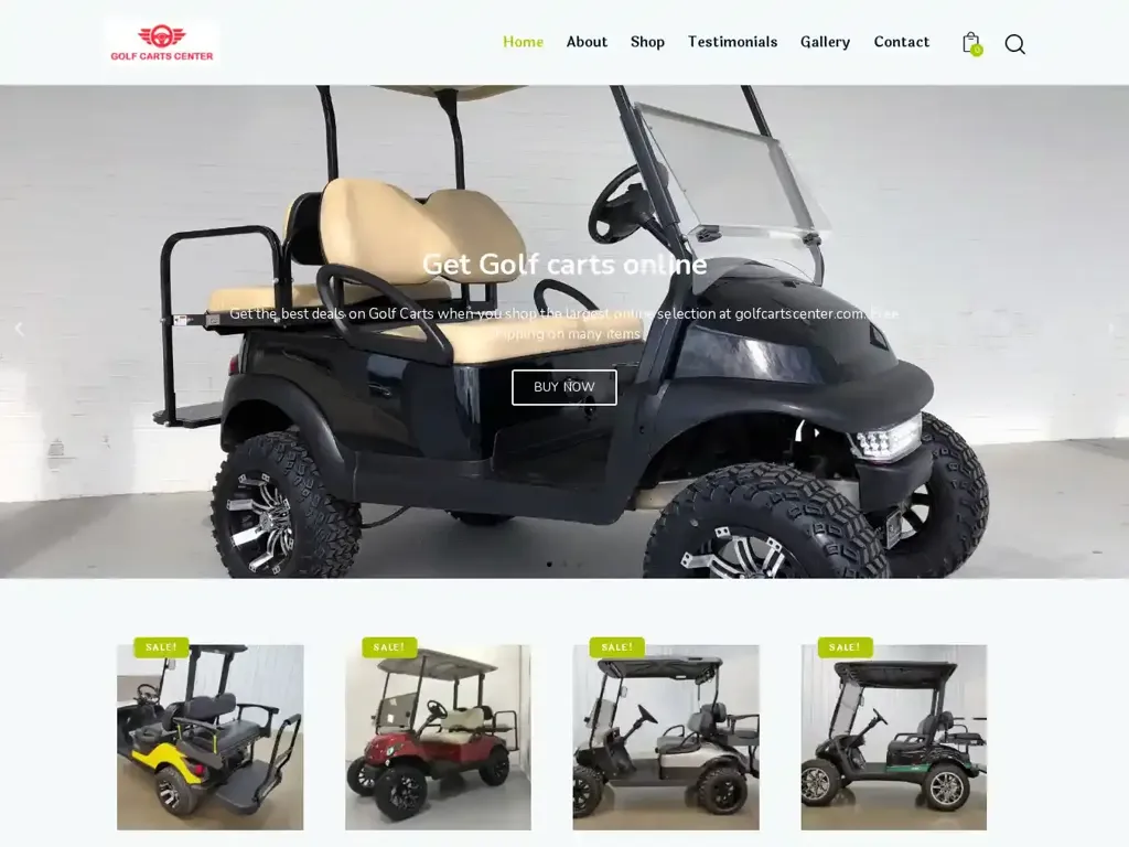 Screenshot of Allgolfcartcenter.com taken on Wednesday the 3rd of January 2024
