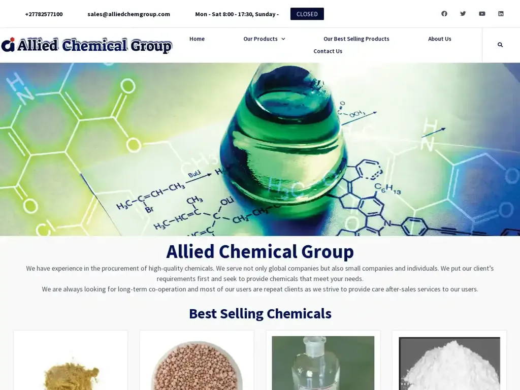 Screenshot of Alliedchemgroup.com taken on Friday the 5th of January 2024