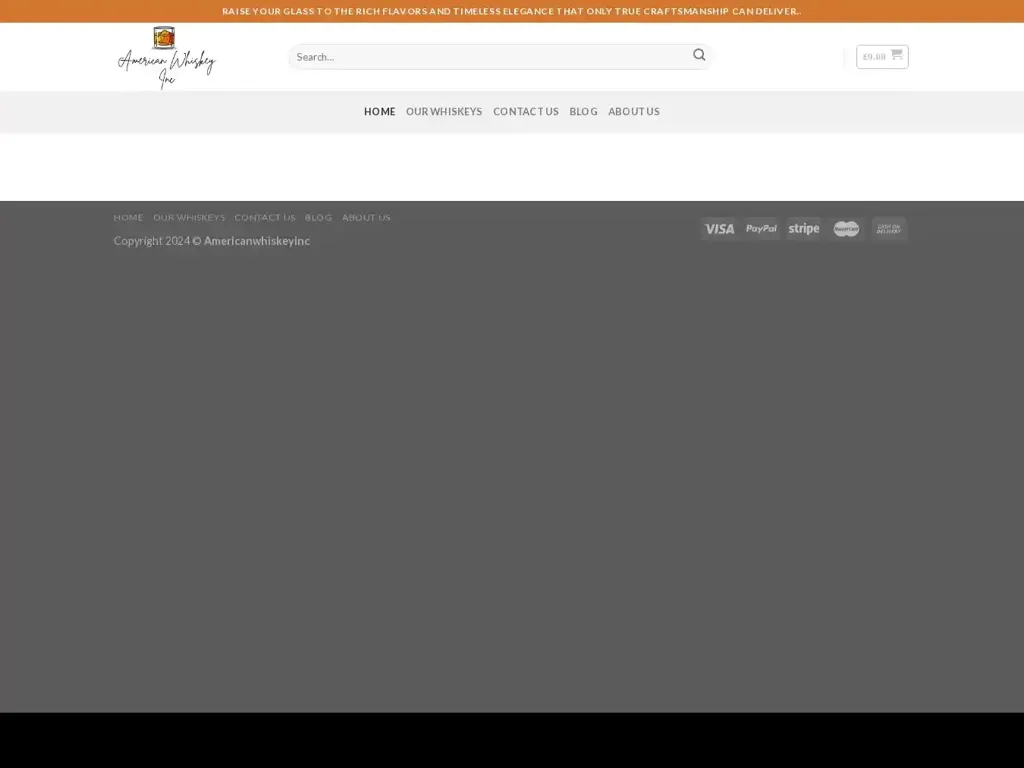 Screenshot of Americanwhiskeyinc.com taken on Sunday the 25th of August 2024