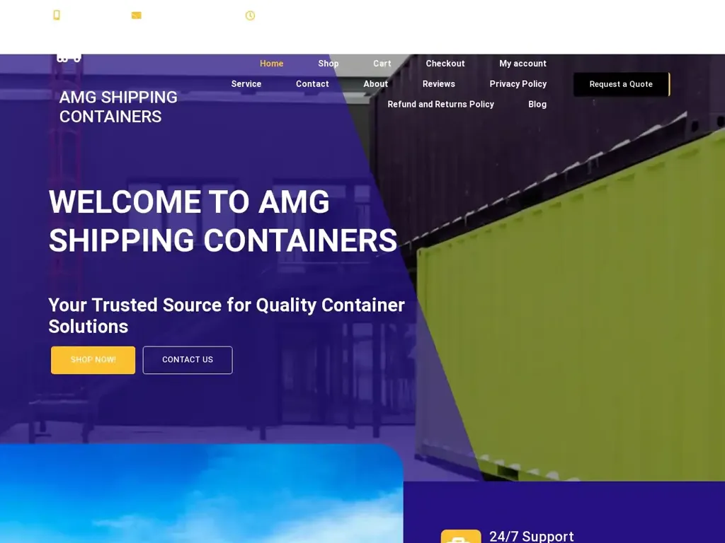 Screenshot of Amgshippingcontainerperth.com taken on Wednesday the 4th of December 2024