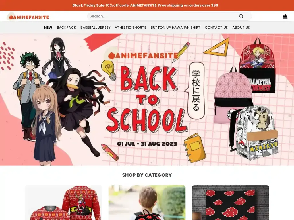 Screenshot of Animefansite.com taken on Friday the 9th of February 2024