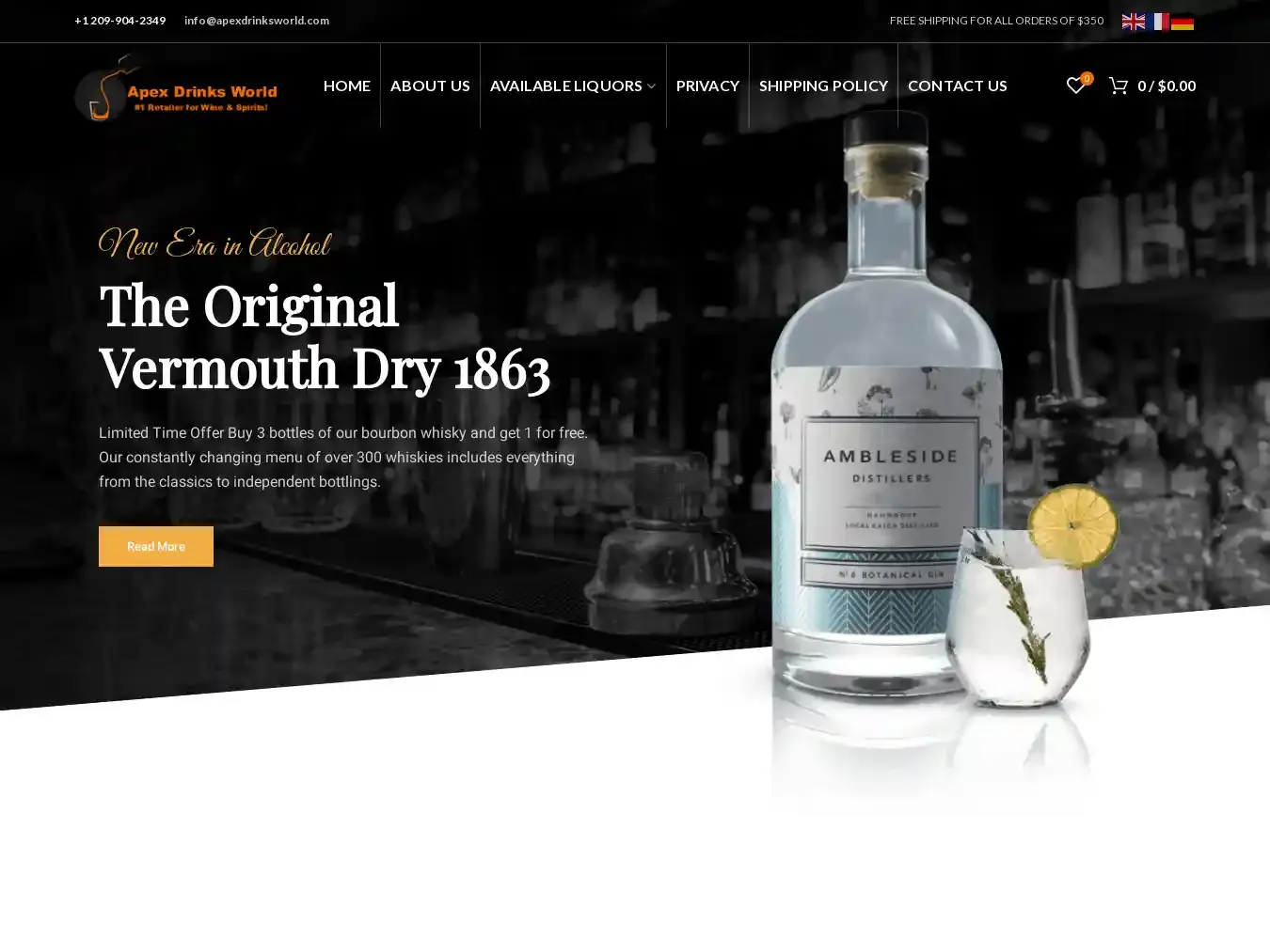 Apexdrinksworld.com Fraudulent Whisky website.