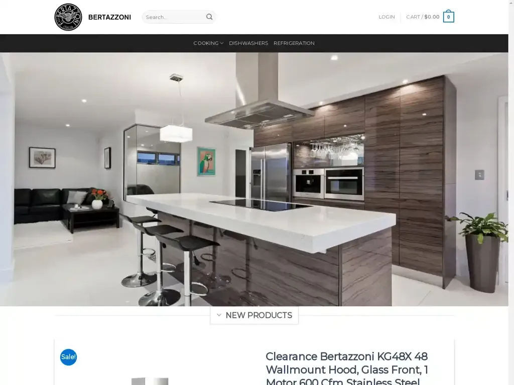 Screenshot of Appliance-bertazzoni.com taken on Wednesday the 26th of June 2024