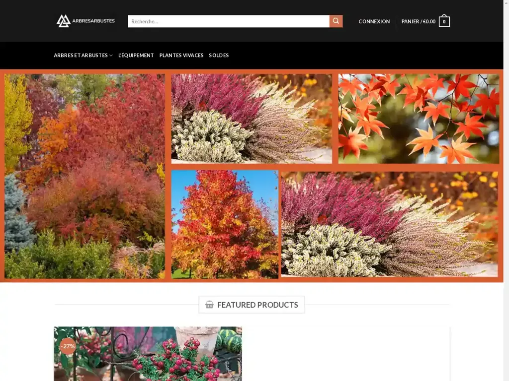 Screenshot of Arbresarbustes.com taken on Wednesday the 26th of June 2024