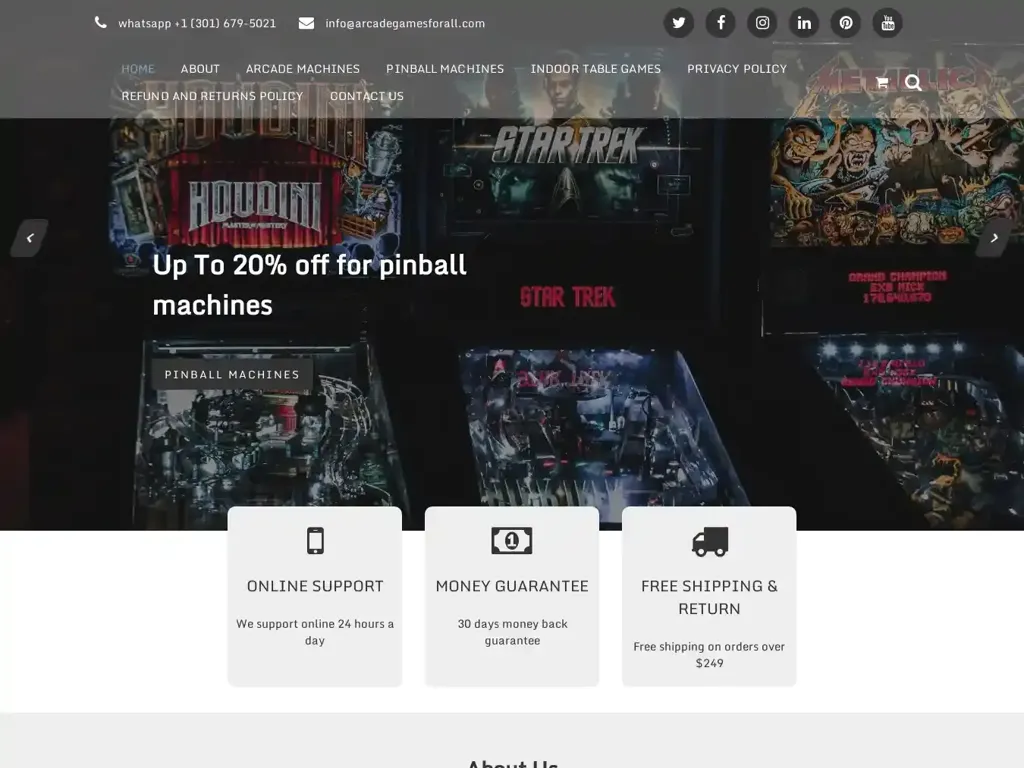 Screenshot of Arcadegamesforall.com taken on Wednesday the 3rd of January 2024