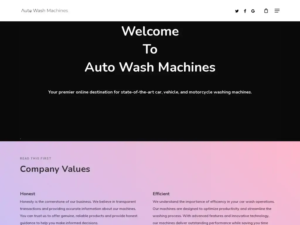Screenshot of Autowashmachines.com taken on Friday the 26th of January 2024