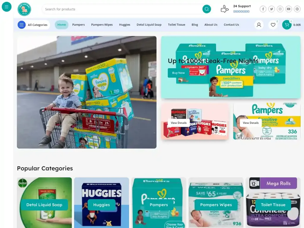 Screenshot of Babycaremart.us taken on Tuesday the 20th of February 2024