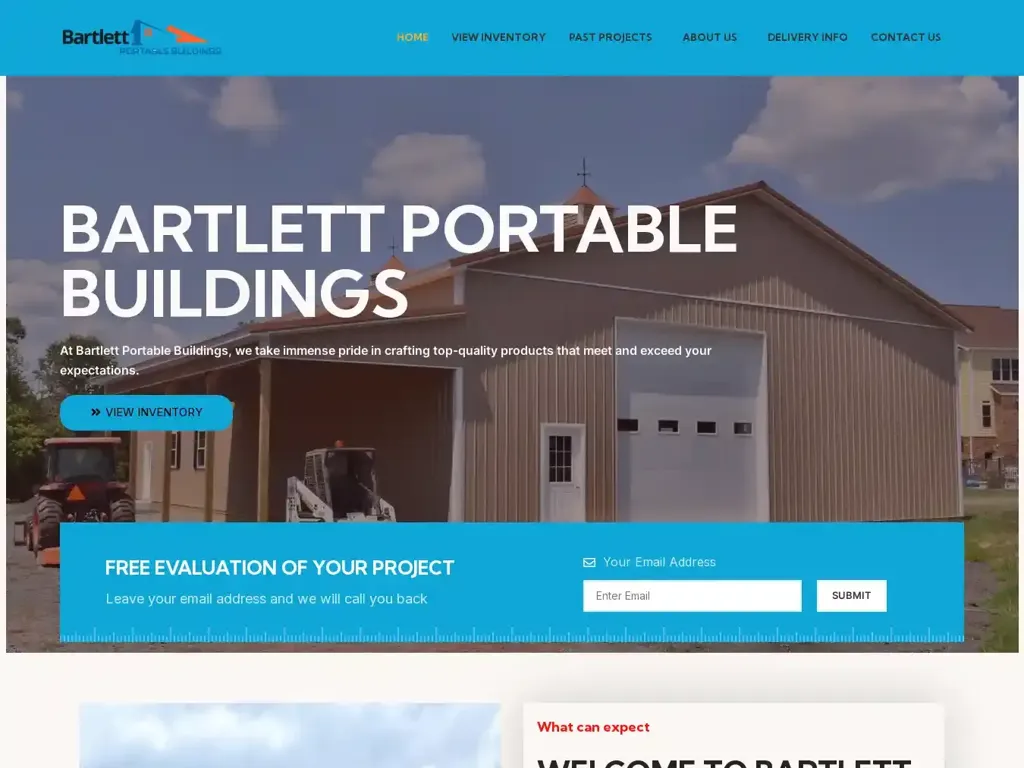 Screenshot of Bartlettportablebuildings.com taken on Saturday the 10th of August 2024