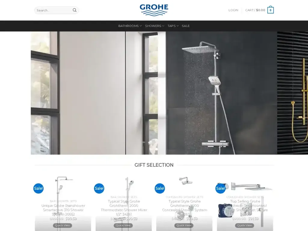 Screenshot of Bathroomgrohe.com taken on Wednesday the 10th of January 2024