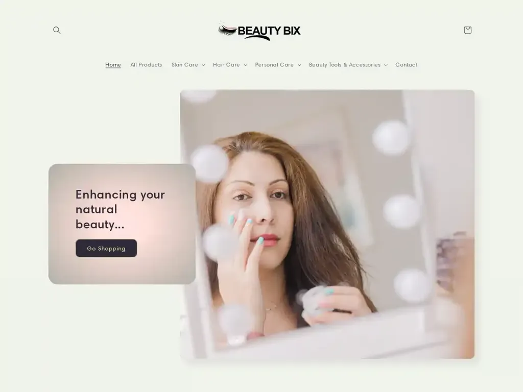 Screenshot of Beautybix.us taken on Saturday the 13th of January 2024