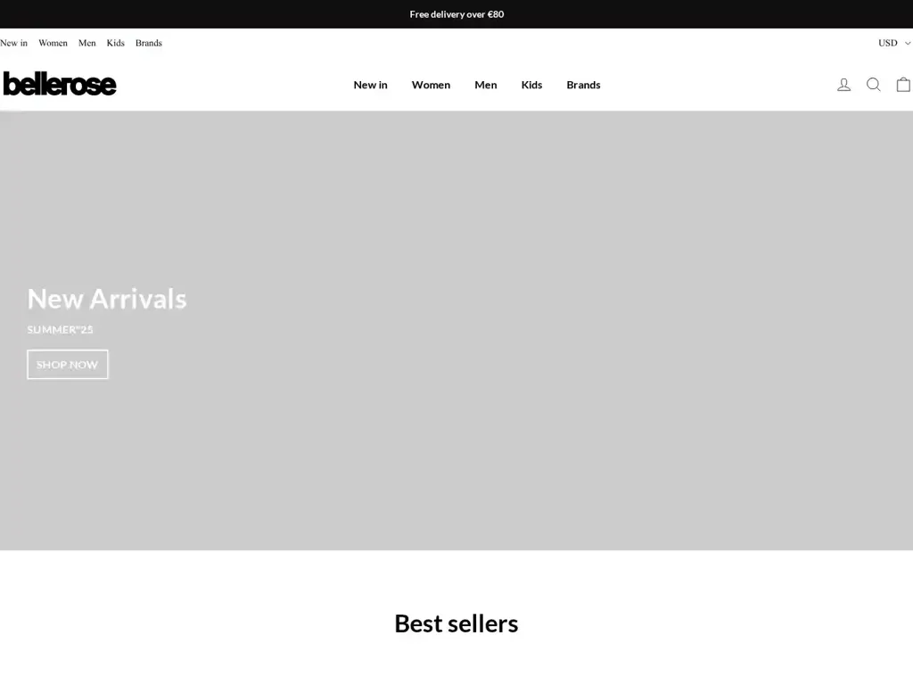 Screenshot of Bellerose-sale.shop taken on Monday the 2nd of June 2025