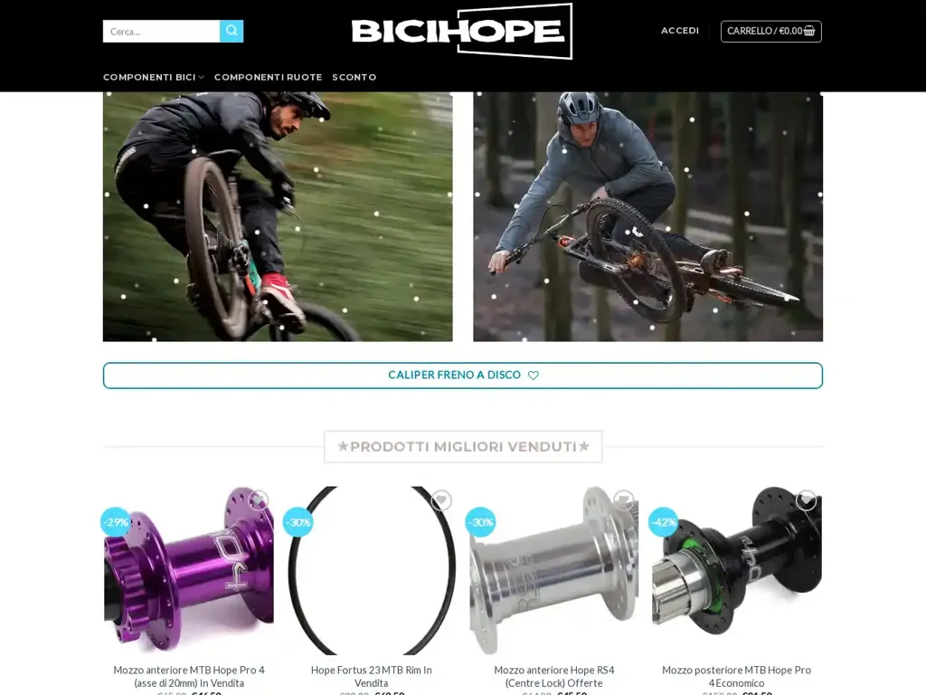 Screenshot of Bicihope.com taken on Friday the 12th of January 2024