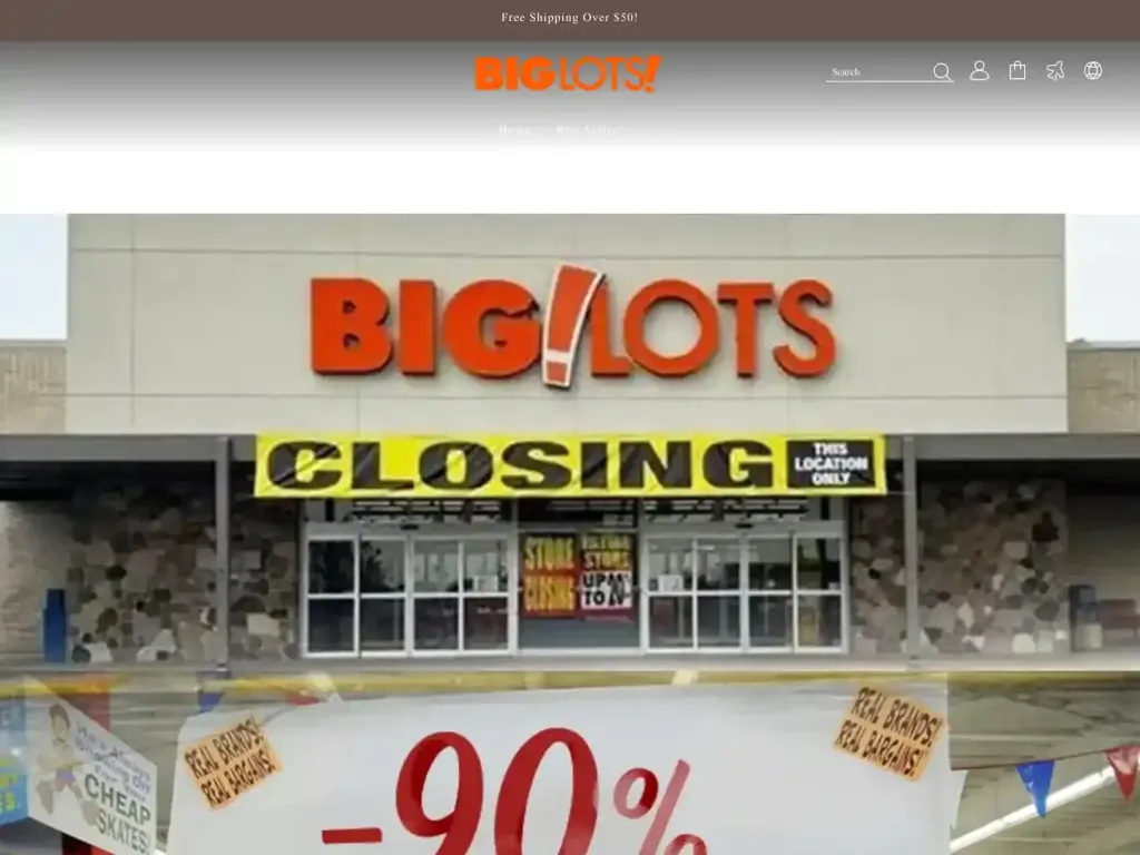Screenshot of Biglotdiscont.com taken on Wednesday the 14th of May 2025