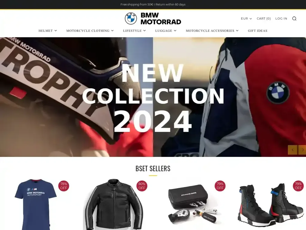 Screenshot of Bmwmootorrad.shop taken on Friday the 17th of January 2025