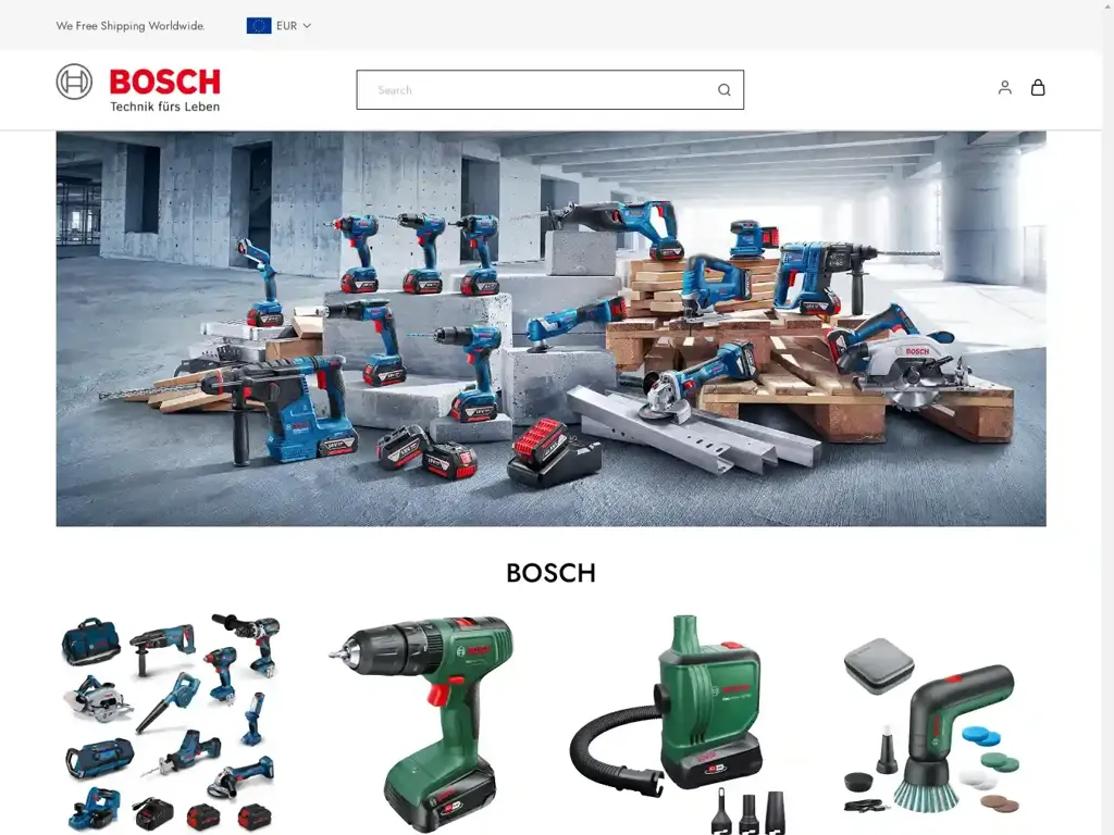 Screenshot of Boschdiy.shop taken on Thursday the 10th of October 2024