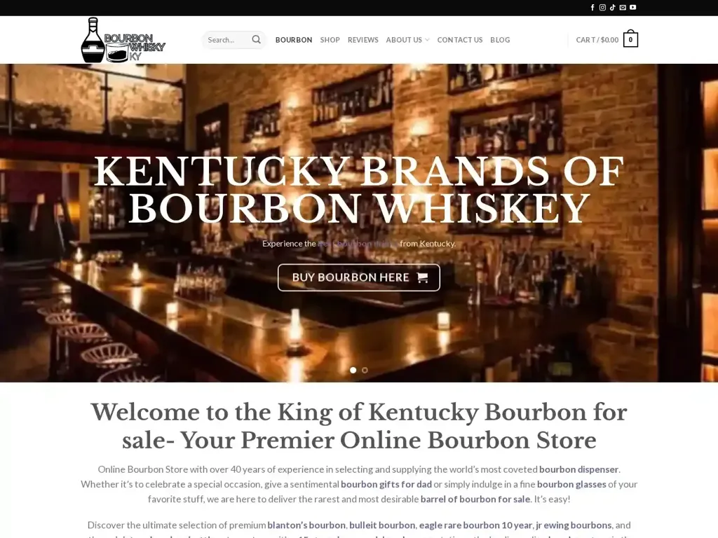 Screenshot of Bourbonvswhisky.shop taken on Friday the 1st of November 2024