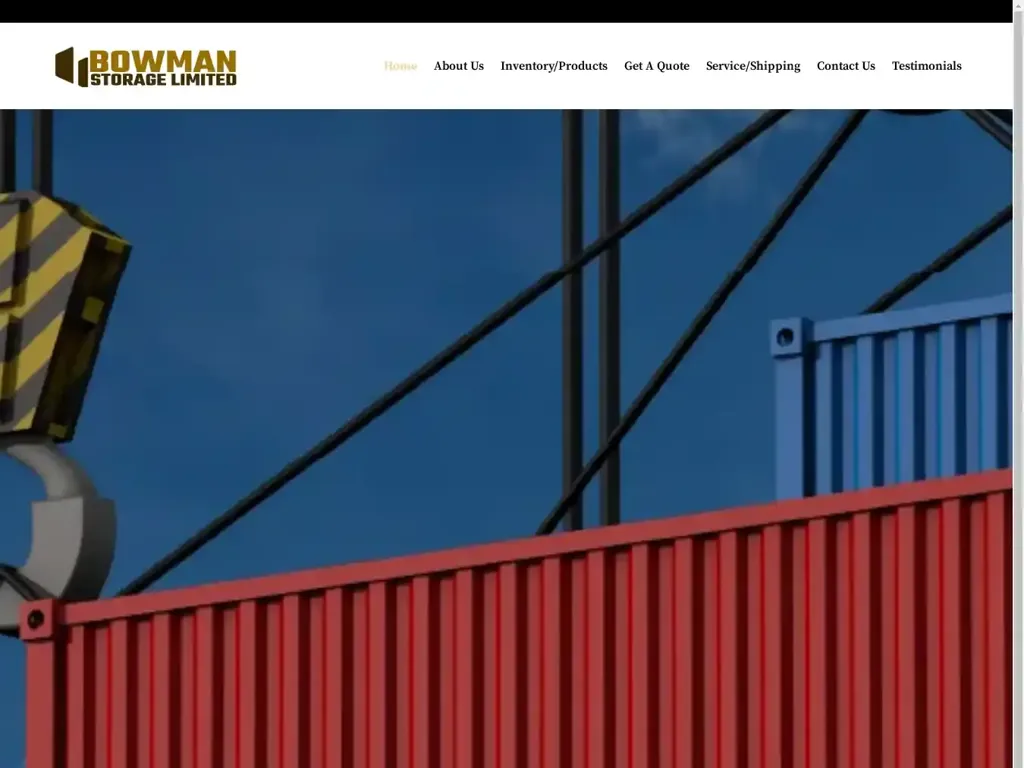 Screenshot of Bowmanstorageltd.com taken on Tuesday the 13th of August 2024