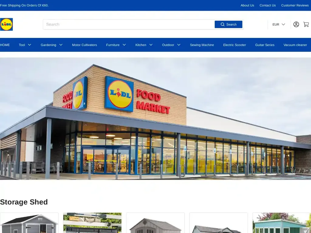 Screenshot of Brandlidl.shop taken on Sunday the 12th of May 2024