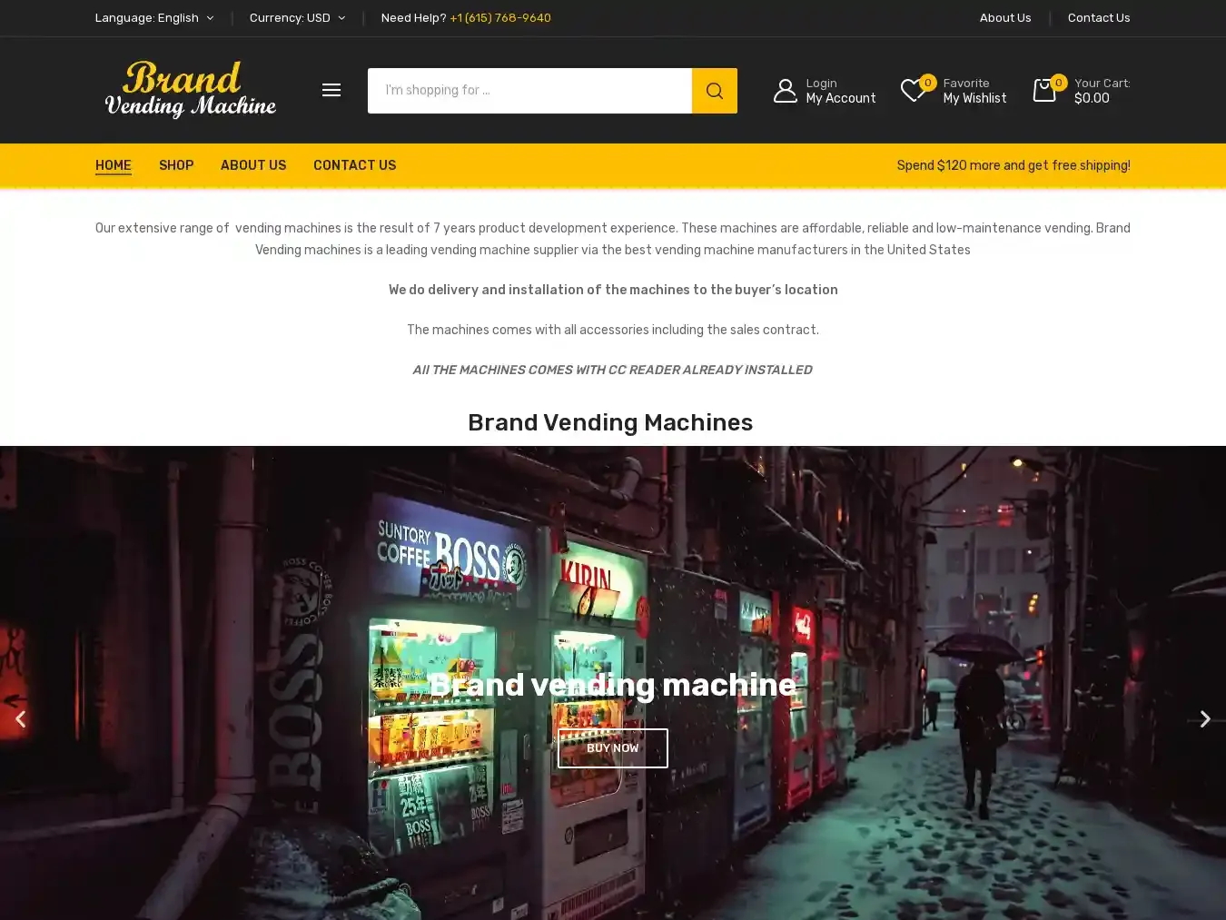 Brandvendingmachine.shop Fraudulent Non-Delivery website.
