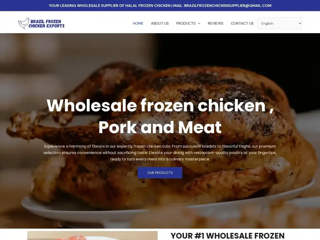 Screenshot of Brazilfrozenchickenexports.com taken on Thursday the 4th of January 2024