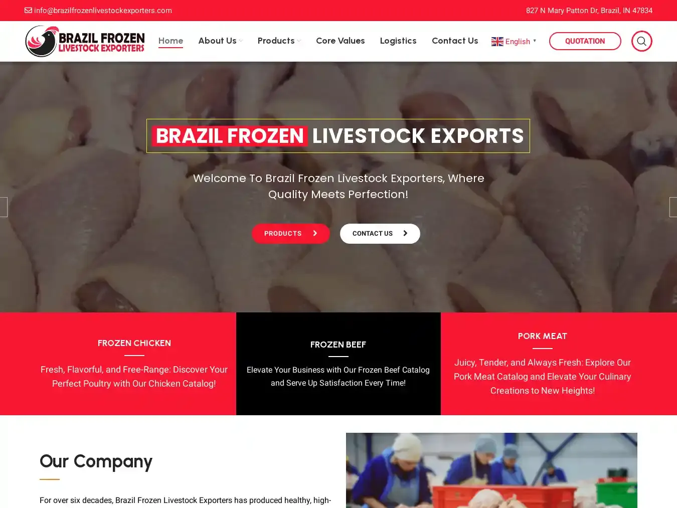 Brazilfrozenlivestockexporters.com Fraudulent Commodity website.