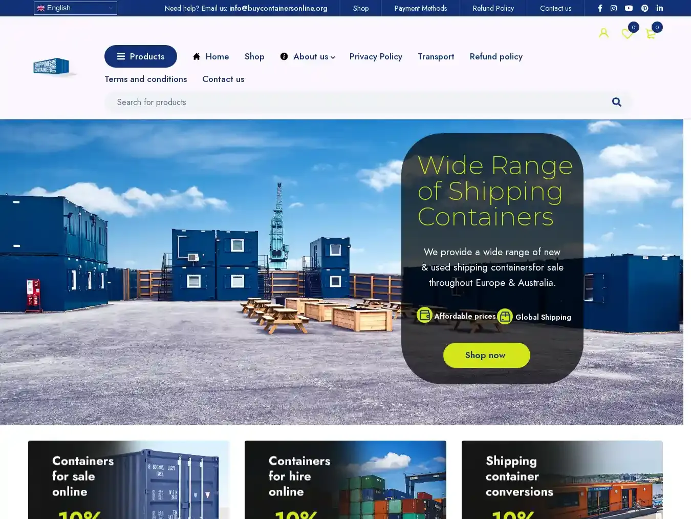 Buycontainersonline.org Fraudulent Commodity website.