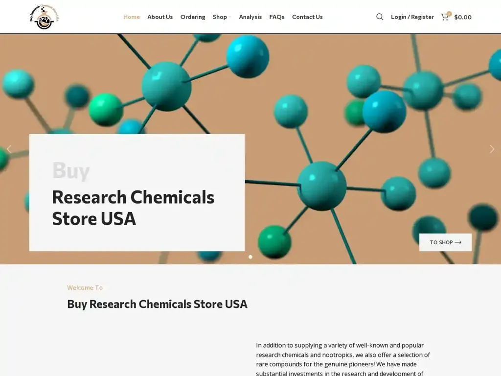 Screenshot of Buyresearchchemicalsstoreusa.com taken on Saturday the 10th of February 2024