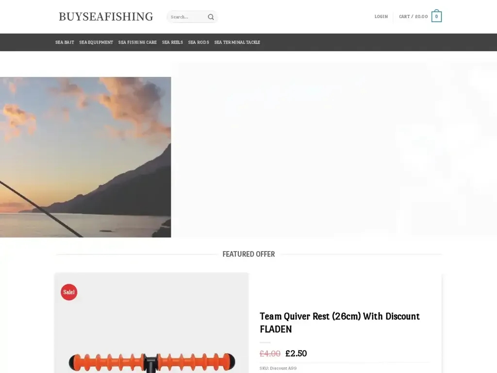 Screenshot of Buyseafishing.com taken on Tuesday the 9th of January 2024