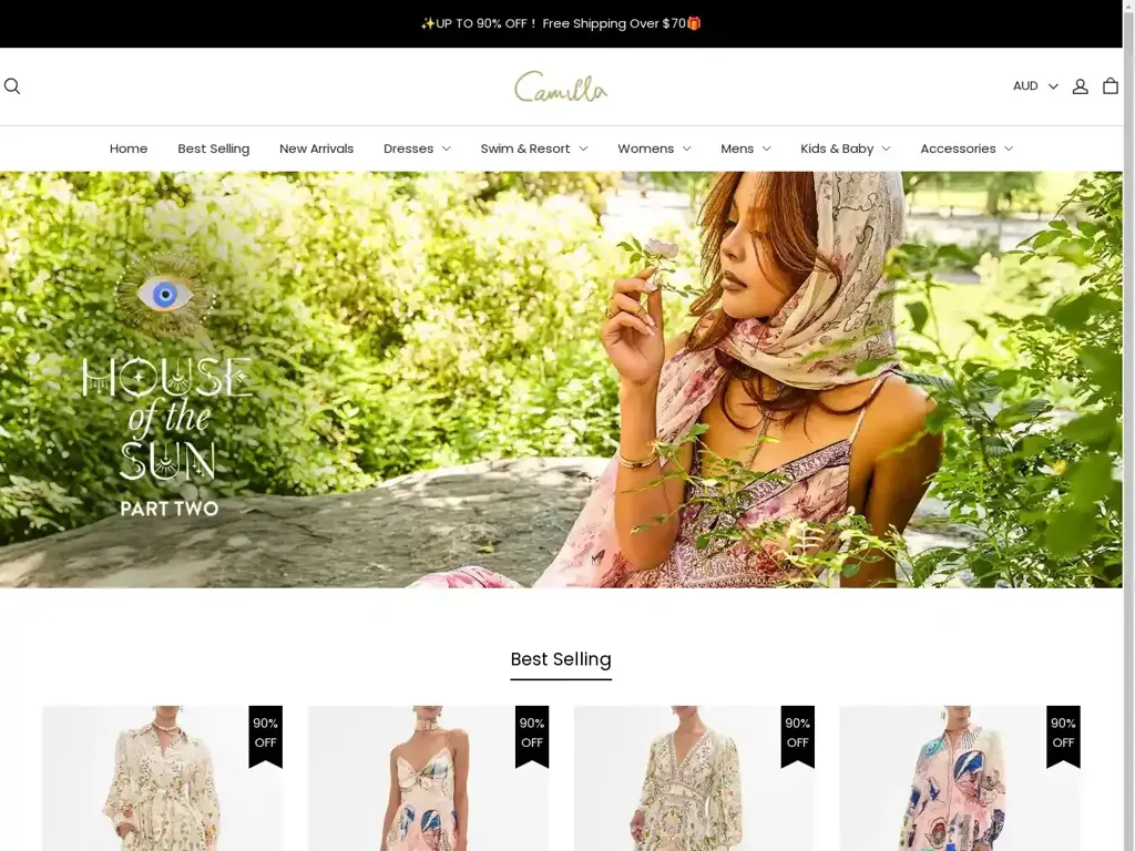 Screenshot of Camillastoreau.shop taken on Sunday the 20th of October 2024