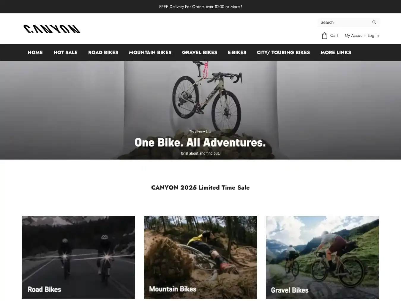 Canyonbicyclesshop.shop Fraudulent Non-Delivery website.