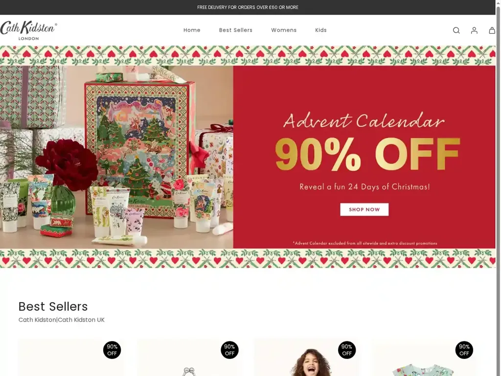 Screenshot of Cathkidstonofficial.com taken on Thursday the 19th of June 2025