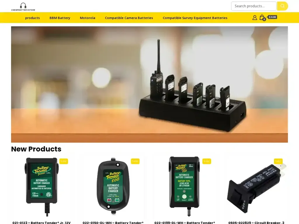 Screenshot of Cheapbatterystore.com taken on Monday the 23rd of December 2024