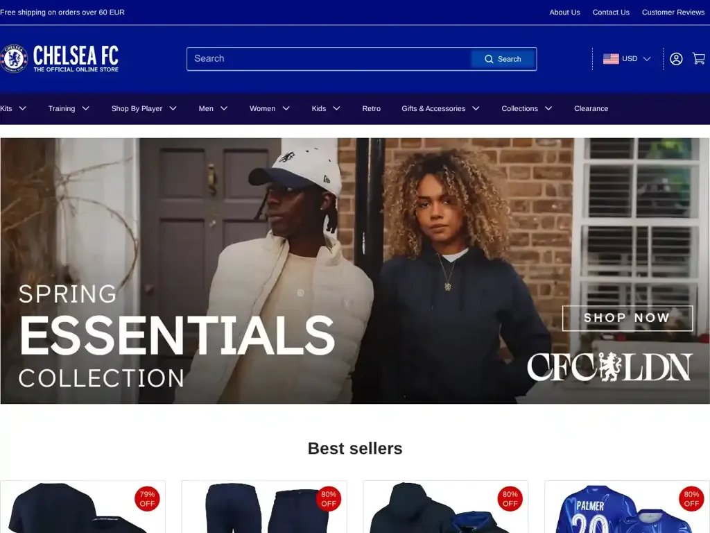 Screenshot of Chelseaeu.shop taken on Monday the 9th of June 2025