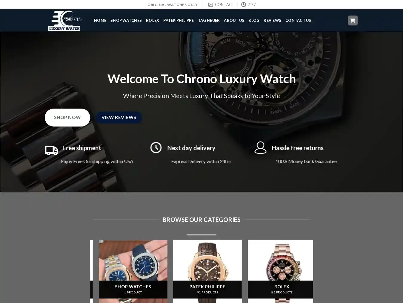 Chronoluxurywatch.com Fraudulent Non-Delivery website.