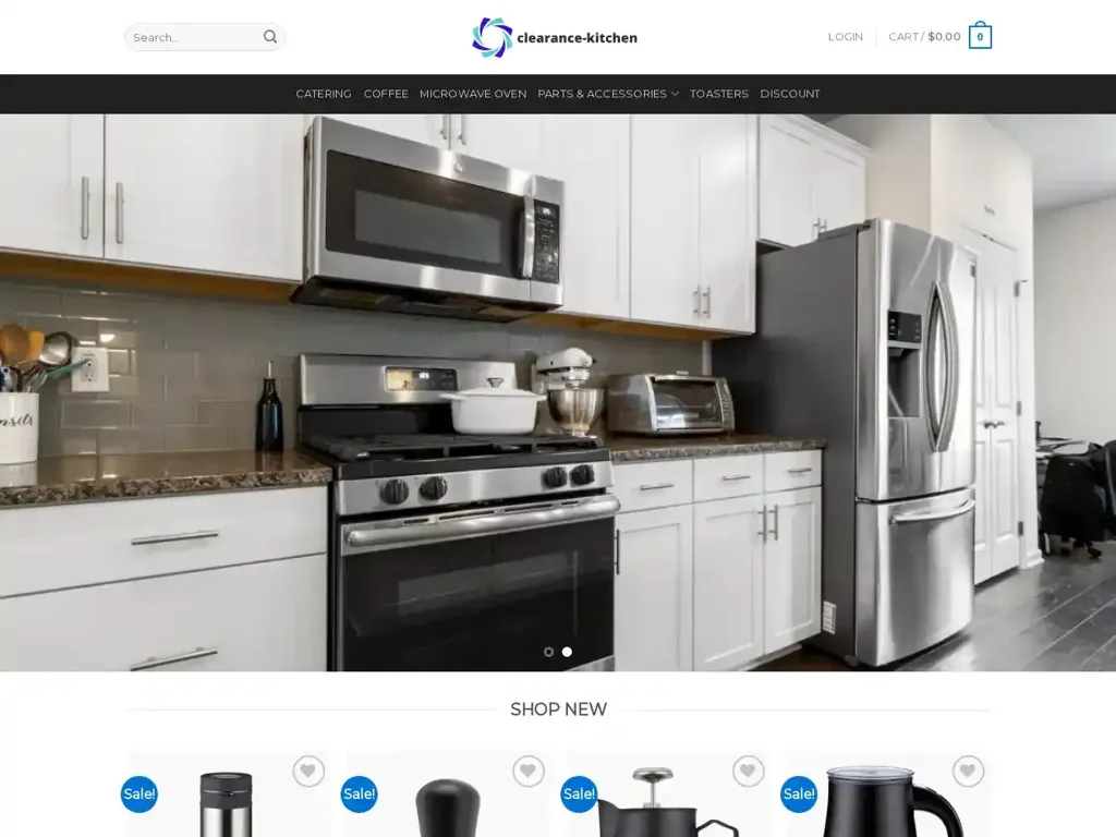 Screenshot of Clearance-kitchen.com taken on Tuesday the 9th of January 2024