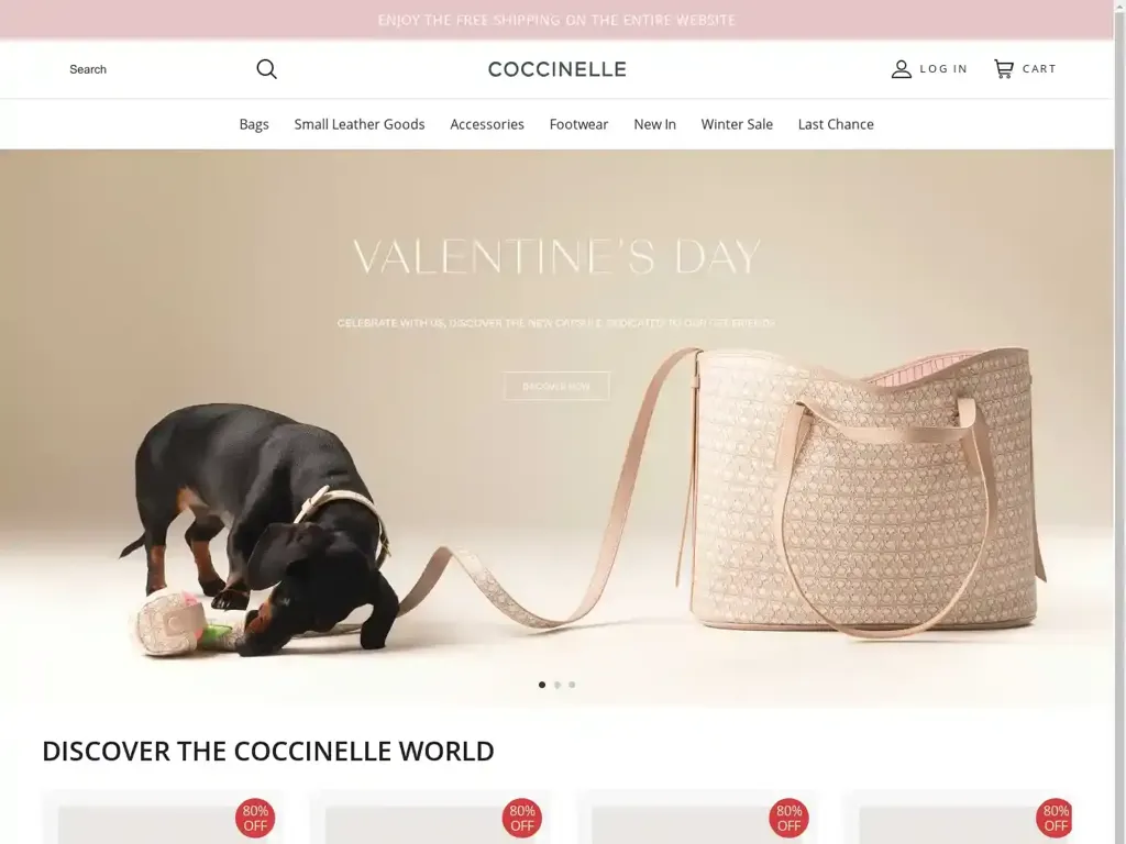 Screenshot of Coccinelleeu.shop taken on Thursday the 30th of January 2025