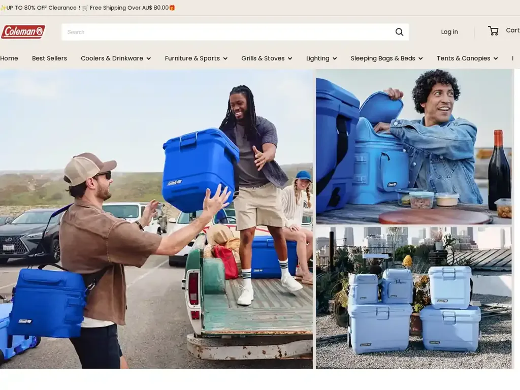 Screenshot of Colemanoutlet.com taken on Friday the 6th of June 2025