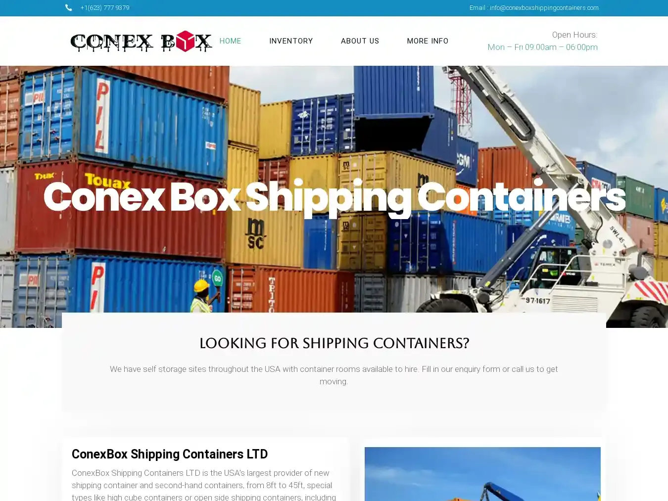 Conexboxshippingcontainers.com Fraudulent Container website.