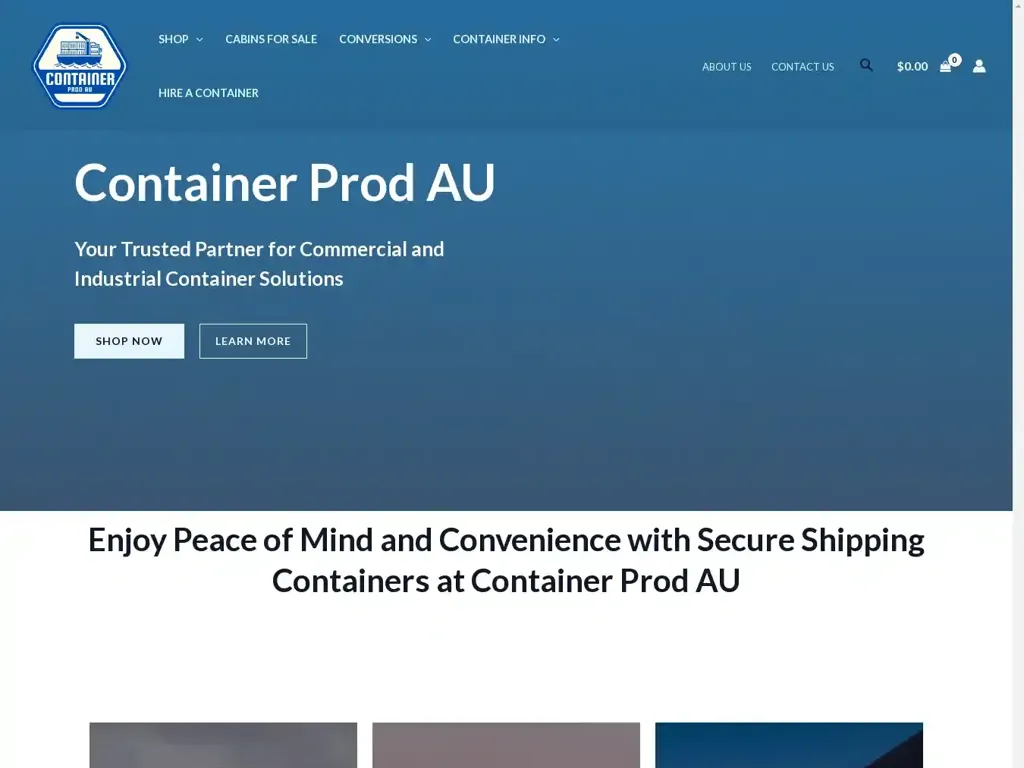 Screenshot of Containerprodau.com taken on Thursday the 5th of September 2024