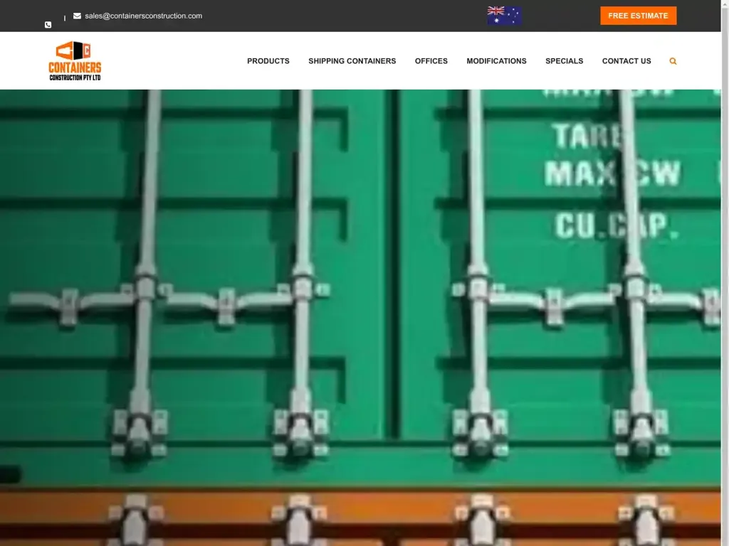 Screenshot of Containersconstruction.com taken on Saturday the 30th of November 2024