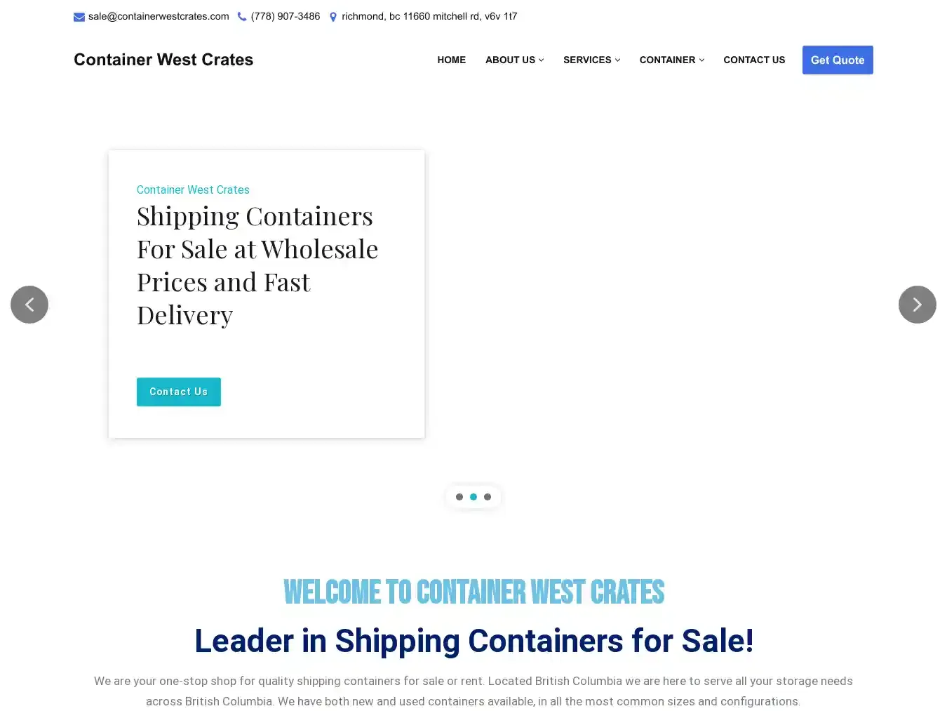 Containerwestcrates.com Fraudulent Container website.