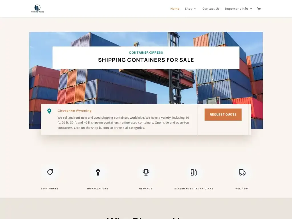 Screenshot of Containerx-press.com taken on Wednesday the 3rd of January 2024
