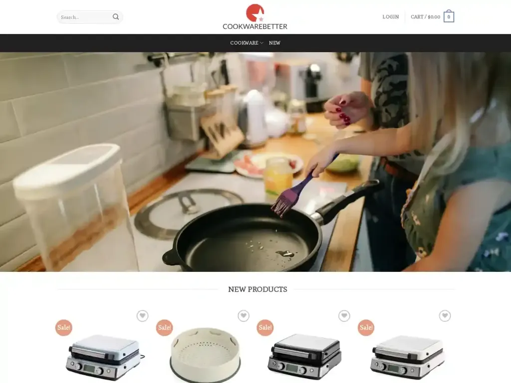 Screenshot of Cookwarebetter.com taken on Wednesday the 10th of January 2024