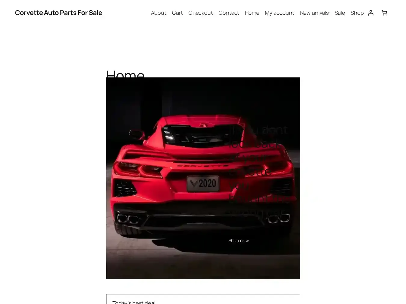 Corvetteautopartsforsale.com Fraudulent  website.